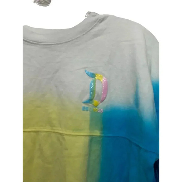 Disneyland Rainbow Tie-Dye Pastel Stripes Spirit Jersey kids Size XL - Picture 3 of 5